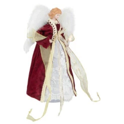 Northlight Angel With Lighted Candle Christmas Tree Topper - 14" - Burgundy And White -Northlight Sale Store northlight e94088 2 64652.1691593782