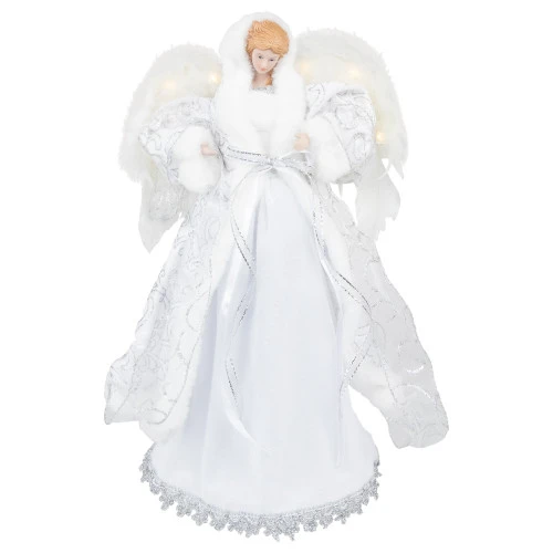 Northlight 14" White Angel With Lighted Wings Christmas Tree Topper 1 Northlight 14" White Angel With Lighted Wings Christmas Tree Topper