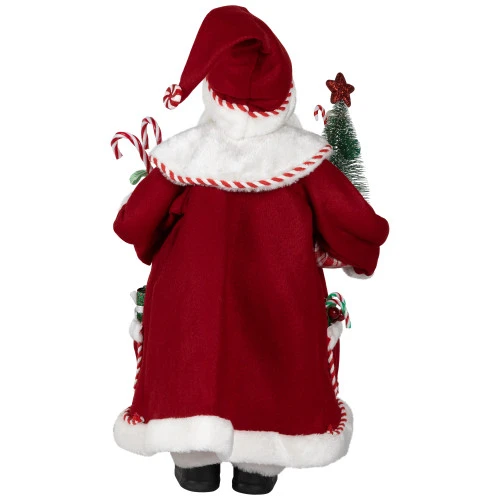 Candy Cane Santa Claus Christmas Figure - 18" - Red And White 6 Candy Cane Santa Claus Christmas Figure - 18" - Red And White - Image 6