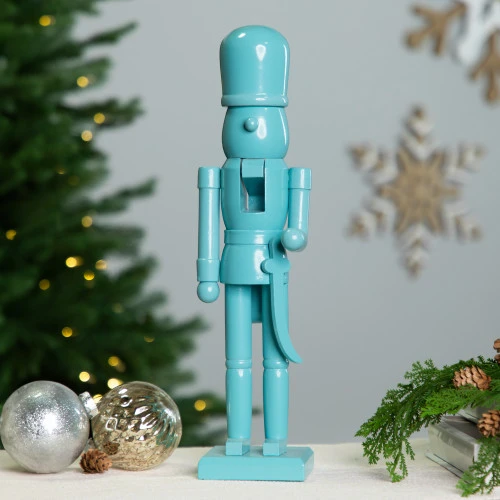 Northlight Nutcracker Soldier With Sword Christmas Figure - 15" - Sky Blue 1 Northlight Nutcracker Soldier With Sword Christmas Figure - 15" - Sky Blue