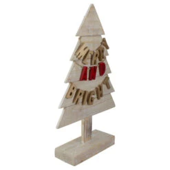 Northlight Wooden Tree "Merry And Bright" Christmas Decoration - 23" - Gold And Red -Northlight Sale Store northlight fa87860 2 sample 56657.1605147742