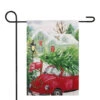 Northlight Red Car And Christmas Tree Outdoor Garden Flag 12.5" X 18"