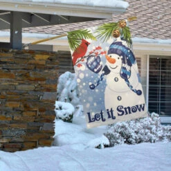 Northlight Let It Snow Snowman And Cardinal Outdoor House Flag 28" X 40" -Northlight Sale Store northlight fg91397 fg91416 large 3 61044.1601688797