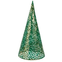 Christmas Cone Trees - 16" - Green And Gold - Set Of 3 -Northlight Sale Store northlight fh26919 3 13368.1665611631