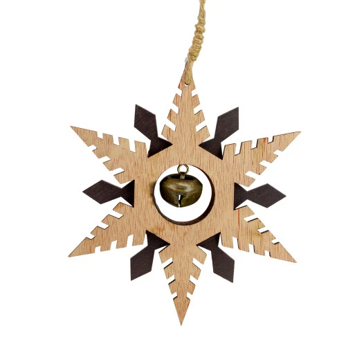 Northlight 6" Brown And Beige Pointed Snowflake Christmas Ornament 3 Northlight 6" Brown And Beige Pointed Snowflake Christmas Ornament - Image 3