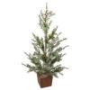 Potted Frosted Pine Artificial Christmas Tree - 28" – Unlit