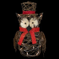 Northlight Lighted Glitter Rattan Owl Outdoor Christmas Decoration - 21" - Clear Lights -Northlight Sale Store northlight h83201 1 on20black 77805.1702056330