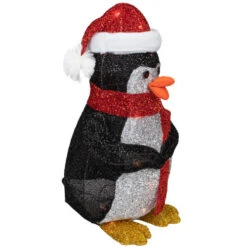 Northlight 19.5" White And Red Lighted Penguin With Santa Hat Outdoor Christmas Decoration -Northlight Sale Store northlight h85104 4 22838.1701796972