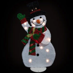 Northlight Lighted Waving Snowman Outdoor Christmas Decoration - 32" - Clear Lights -Northlight Sale Store northlight h85210 on20black 74217.1696436030
