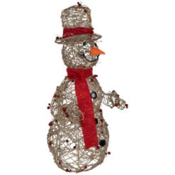 Northlight Lighted Glittered Snowman And Berries Outdoor Christmas Decoration - 28" -Northlight Sale Store northlight h85237 2 09014.1670576251