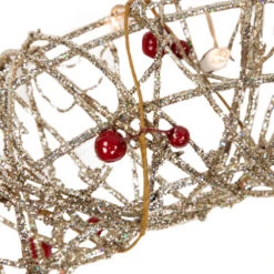 Northlight 18" Pre-Lit Champagne Gold Glittered Rattan Berry Artificial Christmas Wreath - Clear Lights -Northlight Sale Store northlight h85239 4 27170.1669192839
