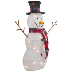 Northlight Lighted Tinsel Snowmen Family Christmas Yard Decorations - Clear Lights - Set Of 2 -Northlight Sale Store northlight h92300 2 64266.1665610434