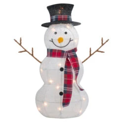 Northlight Lighted Tinsel Snowmen Family Christmas Yard Decorations - Clear Lights - Set Of 2 -Northlight Sale Store northlight h92300 3 89445.1665610434