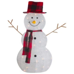 Northlight Lighted Tinsel Snowmen Family Christmas Yard Decorations - Clear Lights - Set Of 2 -Northlight Sale Store northlight h92300 4 53214.1665610434