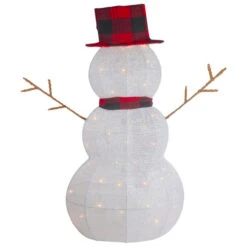 Northlight Lighted Tinsel Snowmen Family Christmas Yard Decorations - Clear Lights - Set Of 2 -Northlight Sale Store northlight h92300 5 60815.1665610434