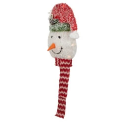 Northlight 22" Lighted Snowman Wearing A Red Frosted Hat With Pine Christmas Tree Topper -Northlight Sale Store northlight h93958 2 08200.1667636157