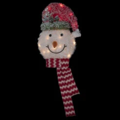Northlight 22" Lighted Snowman Wearing A Red Frosted Hat With Pine Christmas Tree Topper -Northlight Sale Store northlight h93958 on20black 30286.1686837199