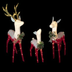 Northlight Lighted Reindeer Family Outdoor Christmas Decoration - 52.5" - Warm White -Set Of 3 -Northlight Sale Store northlight h93960 on20black 75317.1667549903
