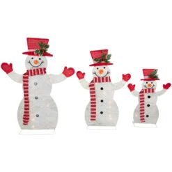 Northlight Set Of 3 LED Lighted Family Of Snowmen Outdoor Christmas Decoration -Northlight Sale Store northlight h93962 1 97049.1674553298