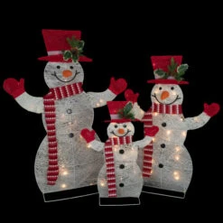Northlight Set Of 3 LED Lighted Family Of Snowmen Outdoor Christmas Decoration -Northlight Sale Store northlight h93962 on20black 98922.1674553298