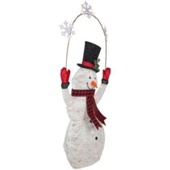 Northlight 57" LED Lighted Snowman Holding Snowflakes Outdoor Christmas Decoration -Northlight Sale Store northlight h93972 2 35039.1677233920