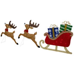 Northlight Set Of 3 Lighted Reindeer And Sleigh Outdoor Christmas Decoration 25.25" -Northlight Sale Store northlight h94628 02 11473.1696695200