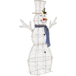 Northlight 48" LED Lighted Silver Mesh Snowman Outdoor Twinkling Christmas Decoration -Northlight Sale Store northlight h94636 03 55342.1701969859