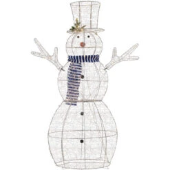 Northlight 48" LED Lighted Silver Mesh Snowman Outdoor Twinkling Christmas Decoration -Northlight Sale Store northlight h94636 04 04271.1701969859