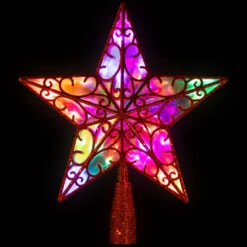 Northlight LED Lighted Star Glittered Christmas Tree Topper - 11" - Red - Multicolor Lights 8 Northlight LED Lighted Star Glittered Christmas Tree Topper - 11" - Red - Multicolor Lights -Northlight Sale Store northlight h96316 onblack 01 45514.1726279105