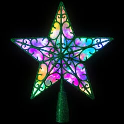 Northlight LED Lighted Glittered Star Christmas Tree Topper - 11" - Green - Multicolor Lights 8 Northlight LED Lighted Glittered Star Christmas Tree Topper - 11" - Green - Multicolor Lights -Northlight Sale Store northlight h96317 onblack 01 47699.1726279106