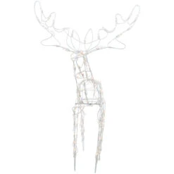 Northlight 48" Lighted White Standing Reindeer Outdoor Christmas Yard Decoration -Northlight Sale Store northlight ha91181 03 98197.1696436030