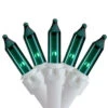 Northlight Mini Christmas Light Set - Teal - 24.5' White Wire - 50ct