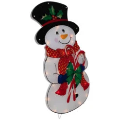 Northlight 30.5" Lighted Snowman With Candy Canes Christmas Outdoor Decoration -Northlight Sale Store northlight ha92205 03 39753.1702315859