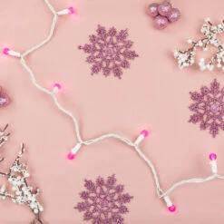 Northlight LED G12 Berry Christmas Lights - Pink - 16' White Wire - 50 Ct -Northlight Sale Store northlight ha95868 styled2 16530.1709061164