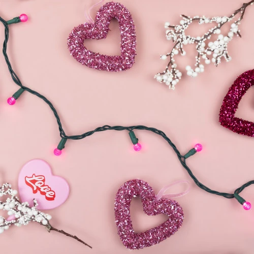 Northlight LED G12 Berry Christmas Lights - Pink - 16' Green Wire - 50 Ct 4 Northlight LED G12 Berry Christmas Lights - Pink - 16' Green Wire - 50 Ct - Image 4