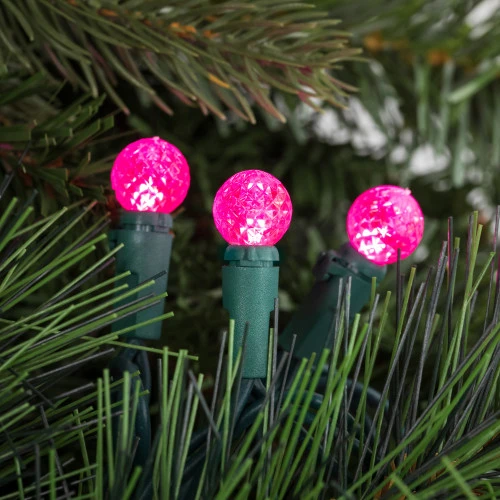 Northlight LED G12 Berry Christmas Lights - Pink - 16' Green Wire - 50 Ct 2 Northlight LED G12 Berry Christmas Lights - Pink - 16' Green Wire - 50 Ct - Image 2