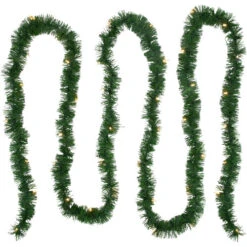 Northlight 18' X 3" Pre-Lit Pine Artificial Christmas Garland, Warm White LED Lights
