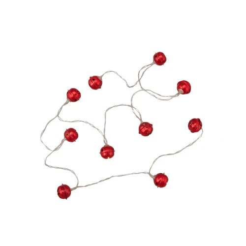 Northlight 10-Count LED Red Christmas Bells Fairy Lights, 5.5ft, Copper Wire 3 Northlight 10-Count LED Red Christmas Bells Fairy Lights, 5.5ft, Copper Wire - Image 3