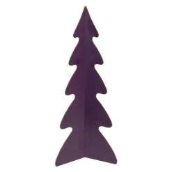 Northlight Triangular Christmas Tree With Curved Edges Decoration - 12" - Purple
