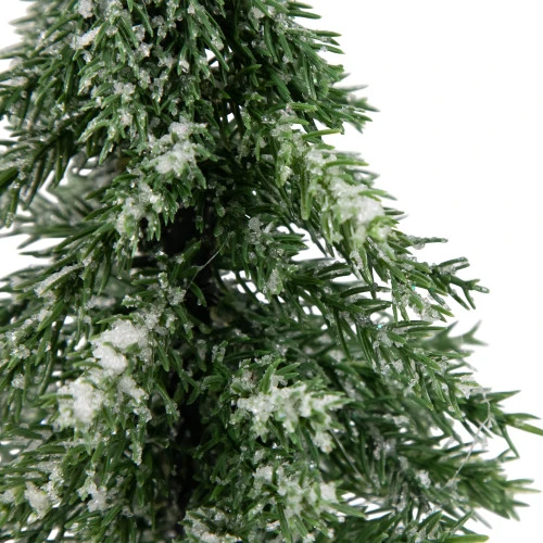 Northlight Frosted Icy Pine Christmas Tree With Jute Base - 10.5" 6 Northlight Frosted Icy Pine Christmas Tree With Jute Base - 10.5" - Image 6