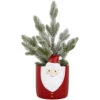Northlight Mini Frosted Artificial Christmas Tree In Santa Pot - 14.75" - Unlit