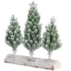 Northlight Frosted Pine Tree Trio Christmas Decoration - 8" - Unlit -Northlight Sale Store northlight hn96810 03 71181.1727317572