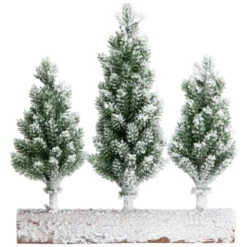 Northlight Frosted Pine Tree Trio Christmas Decoration - 8" - Unlit -Northlight Sale Store northlight hn96810 04 54603.1727317572