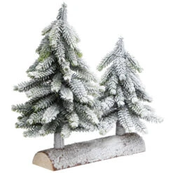 Northlight Frosted Pine Tree Duo Christmas Decoration - 12" - Unlit -Northlight Sale Store northlight hn97261 02 34962.1727317573