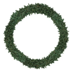 Pre-Lit High Sierra Pine Commercial Artificial Christmas Wreath - 8' - Warm White Lights