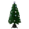 Northlight 4' Pre-Lit Color Changing Fiber Optic Artificial Christmas Tree With Snowflakes