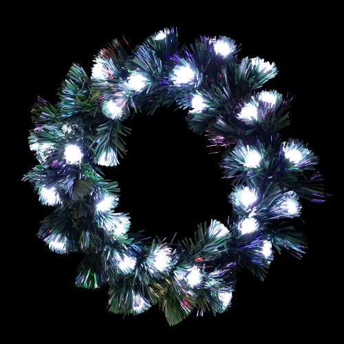 Northlight Pre-Lit Color Changing Fiber Optic Globe Lights Artificial Christmas Wreath, 12-Inch 4 Northlight Pre-Lit Color Changing Fiber Optic Globe Lights Artificial Christmas Wreath, 12-Inch - Image 4