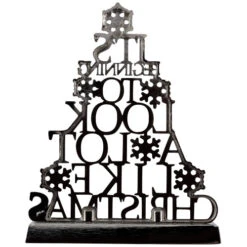 Northlight "It's Beginning To Look A Lot Like Christmas" Metal Tree Stocking Holder - 6.5" -Northlight Sale Store northlight j96415 04 93838.1719611160