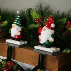Northlight Santa Gnomes Christmas Stocking Holders - 6.25" - Set Of 2 -Northlight Sale Store northlight j96418 styled 01 17960.1719611162