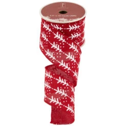 Northlight Red And White Christmas Tree Wired Craft Ribbon 2.5" X 10 Yards -Northlight Sale Store northlight j99436 02 25741.1697906050